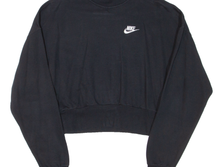 NIKE Cropped Womens Sweatshirt Black XS on Sale