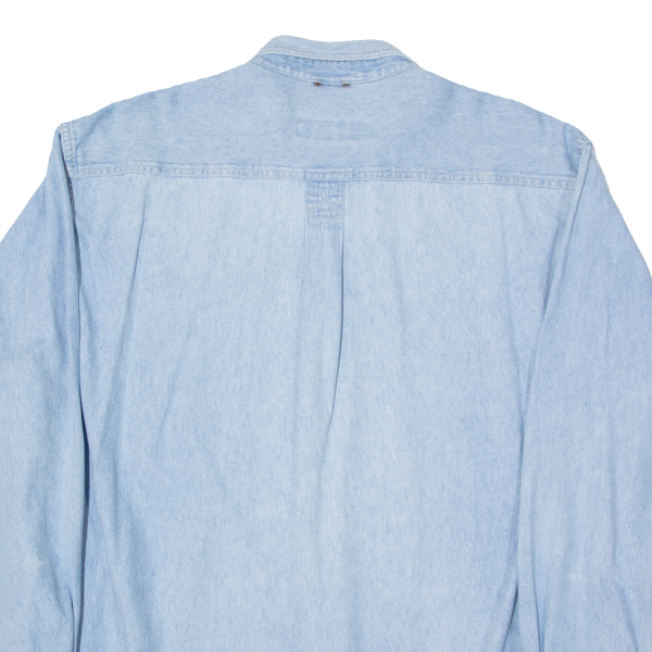 TIMBERLAND Mens Plain Shirt Blue 90s Long Sleeve XL Online now