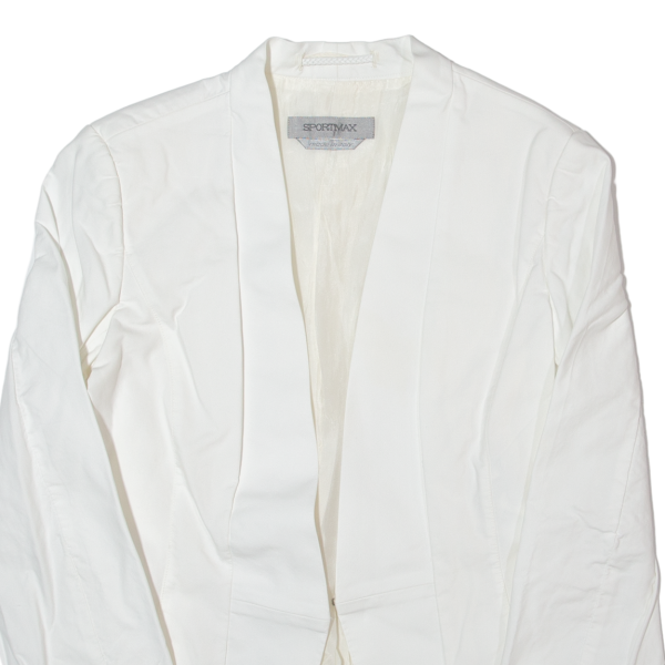 SPORTMAX Womens Blazer Jacket White UK 8 For Discount