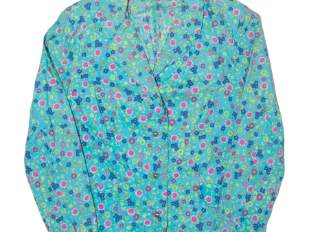 Womens Blazer Jacket Blue Floral S Online Hot Sale