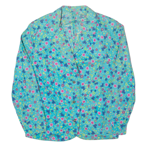 Womens Blazer Jacket Blue Floral S Online Hot Sale