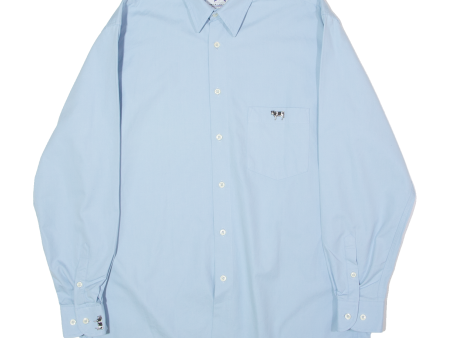 VACA LECHERA Mens Worker Shirt Blue Long Sleeve M Online