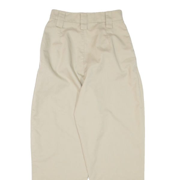 STR Pleated Womens Trousers Beige Relaxed Tapered W24 L25 Hot on Sale