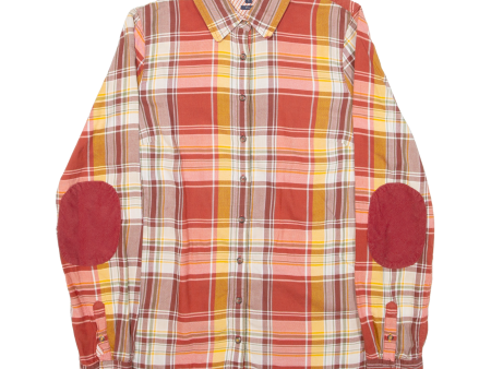 TOMMY HILFIGER Fitted Womens Shirt Red Check Long Sleeve S For Cheap