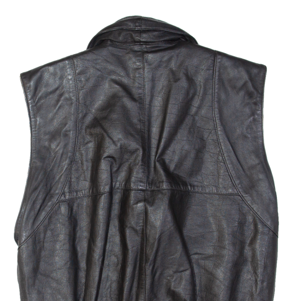 Womens Biker Gilet Black Leather M Online now