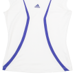 ADIDAS Running Womens T-Shirt White Sleeveless V-Neck UK 10 on Sale