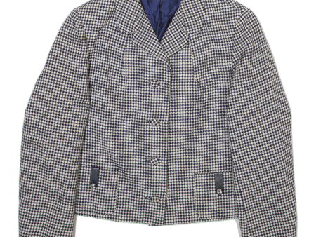 Womens Blazer Jacket Blue Tweed Check XS Sale