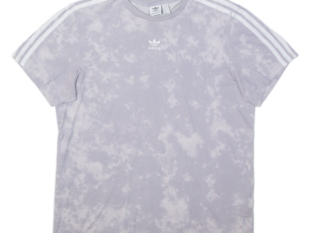 ADIDAS Womens Tie Dye T-Shirt Grey UK 12 Cheap