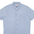 TOMMY HILFIGER Mens Shirt Blue Pinstripe L Online Sale