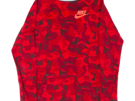 NIKE Camo Boys Sweatshirt Red XL Hot on Sale