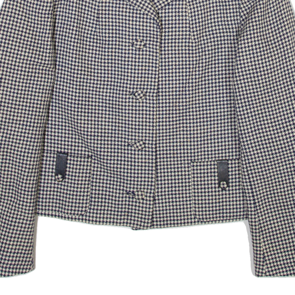 Womens Blazer Jacket Blue Tweed Check XS Sale