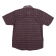 SHINTA THALIA Womens Shirt Maroon 90s Crazy Pattern XL Online Hot Sale