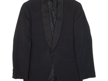 CONCORD Mens Blazer Jacket Black Knit Wool M Fashion