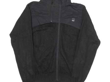 BENCH Mens Track Jacket Black Knit XL For Sale