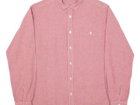 DANY Mens Shirt Red Check Long Sleeve L Online now