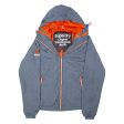 SUPERDRY Mesh Lined Mens Rain Jacket Grey Hooded S Online now