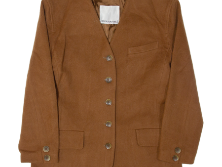 SERGIO D ANDREA Fleece Womens Blazer Jacket Brown S For Sale