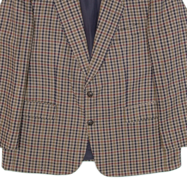 RITEX Mens Blazer Jacket Beige Knit Wool Check XL Supply