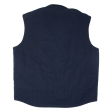 RUSSELL ATHLETIC Mens Gilet Blue 3XL Fashion