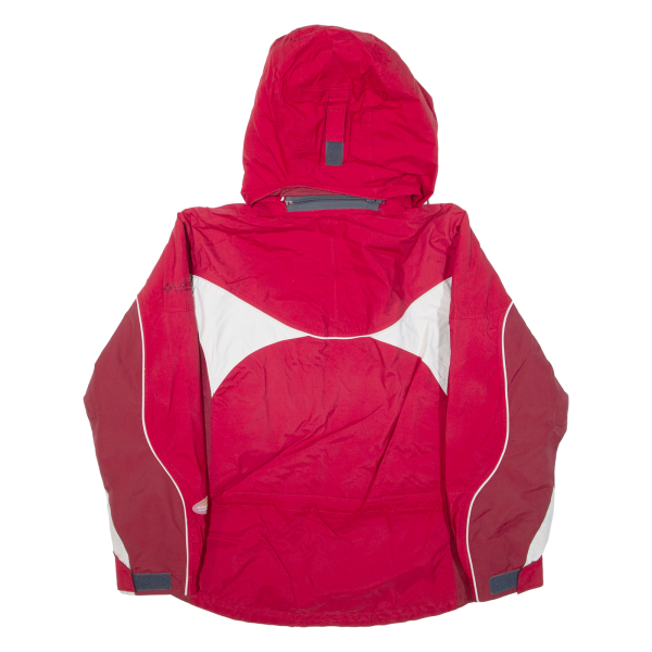 COLUMBIA Omni-Shield Womens Rain Jacket Red Nylon Hooded M Online Hot Sale