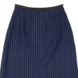 GOLD ZACK STABILO Womens Pencil Skirt Blue Knee Length Pinstripe M Supply