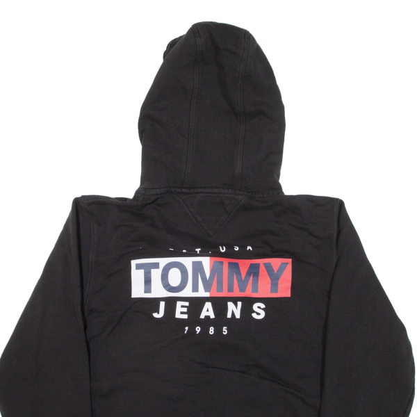 TOMMY HILFIGER Womens Jacket Black Hooded L Online Hot Sale