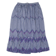 Womens Flare Skirt Blue Midi Nylon Floral M Online Hot Sale