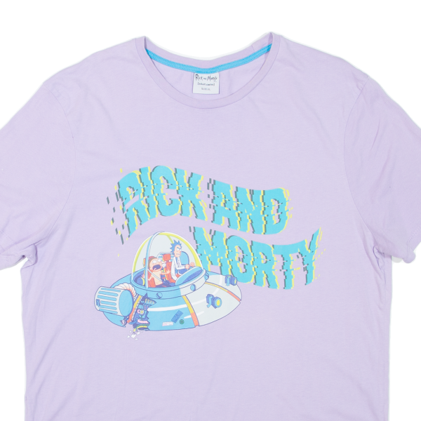 RICK AND MORTY Mens T-Shirt Purple XL For Discount