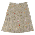 JAEGER Womens Pleated Skirt Grey Knee Length 90s Floral UK 14 Online Hot Sale