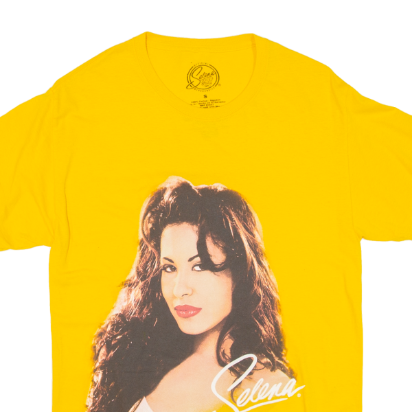 SELENA Womens Band T-Shirt Yellow S Online now