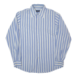 HUGO BOSS Mens Shirt Blue Striped Long Sleeve XL Supply