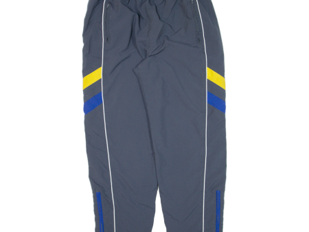 LEU Mens Track Pants Blue Nylon Tapered M W30 L28 For Cheap