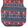 Womens Quilted Gilet Blue 90s Fair Isle S on Sale