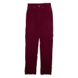 RIFLE Altered Womens Corduroy Trousers Red Slim Straight W26 L31 Online