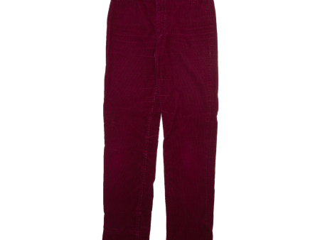 RIFLE Altered Womens Corduroy Trousers Red Slim Straight W26 L31 Online