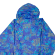 Womens Rain Jacket Blue Hooded Floral M Cheap