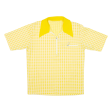 1 4 Zip Mens Polo Shirt Yellow 90s Check S Online Sale