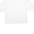 Womens Blouse Shirt White Collared L Cheap