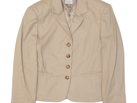 UNITED COLOURS OF BENETTON Womens Blazer Jacket Beige Wool M Hot on Sale