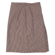 Womens A-Line Skirt Brown Knee Length 90s Plaid M For Cheap