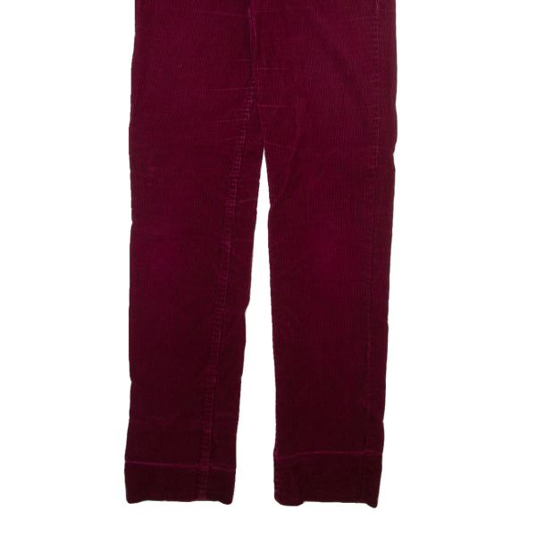 RIFLE Altered Womens Corduroy Trousers Red Slim Straight W26 L31 Online