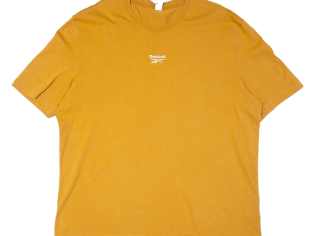 REEBOK Mens T-Shirt Orange XL Cheap