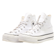 CONVERSE Chuck Taylor All Star 2018 Platform High Top Trainers White Leather Womens UK 5.5 Cheap