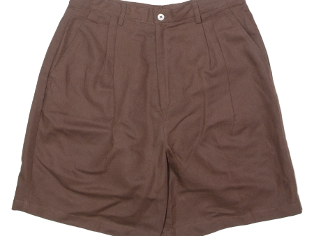 GIGI RIZZI Mens Casual Shorts Brown M W30 For Discount