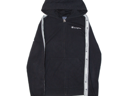 CHAMPION Boys Black Hoodie Full Zip M Cheap