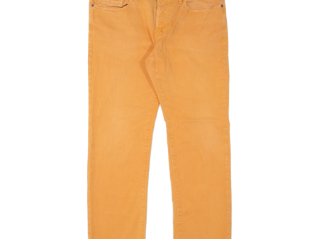 BOSS ORANGE Mens Jeans Orange Regular Straight W35 L32 For Sale