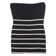 Womens Printed Top Black Strapless Striped S Online Hot Sale