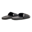 ADIDAS Slider Sandals Black Leather Mens UK 10 For Discount