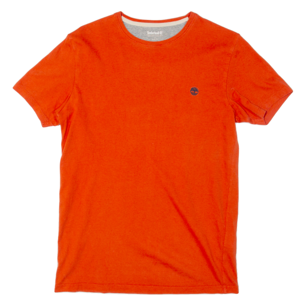 TIMBERLAND Slim Fit Mens T-Shirt Orange S on Sale