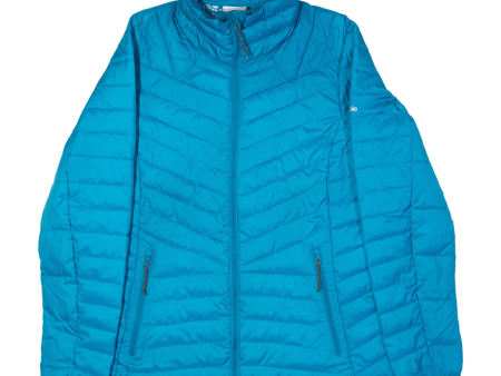 COLUMBIA Womens Puffer Jacket Blue L Online now